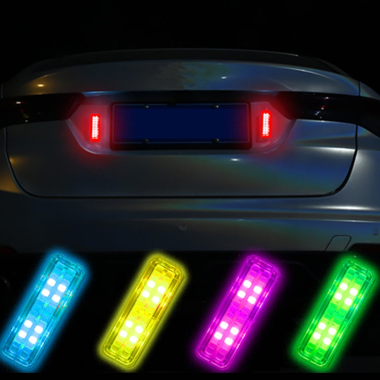 Luci lampeggianti a doppia fila per auto a energia solare, Red, Blue, Red Blue, Yellow White, Colorful