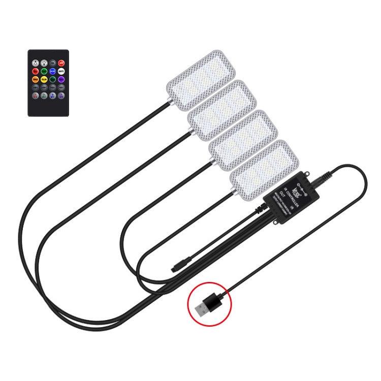 Luce per atmosfera ritmica musicale per auto a controllo vocale a LED a otto colori, 5V USB Remote Control, 5V USB APP, 5V USB APP + Remote Control, 5V USB With Switch Remote Control, 5V USB With Switch APP, 5V USB With Switch APP + Remote Control     ...