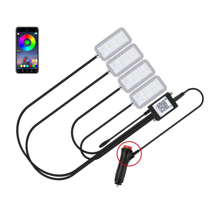 Luce per atmosfera ritmica musicale per auto a controllo vocale a LED a otto colori, 5V USB Remote Control, 5V USB APP, 5V USB APP + Remote Control, 5V USB With Switch Remote Control, 5V USB With Switch APP, 5V USB With Switch APP + Remote Control     ...