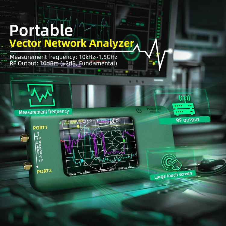 Analizzatore di rete vettoriale portatile P5 con schermo TFT