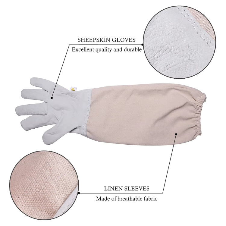 Set per apicoltura 4 in 1, abbigliamento anti-api + raschietto + spazzola per api + guanti anti-api