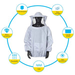 Set per apicoltura 4 in 1, abbigliamento anti-api + raschietto + spazzola per api + guanti anti-api