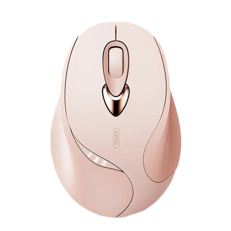 Mouse wireless Inphic M8P 2.4G USB Mute Charging Mouse ergonomico portatile per ufficio con display di alimentazione per ragazze