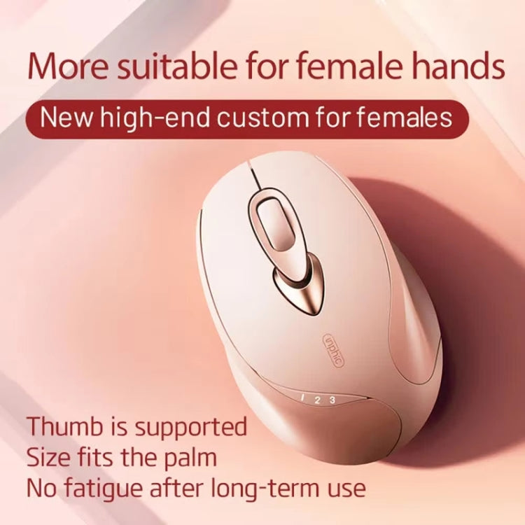 Mouse wireless Inphic M8P 2.4G USB Mute Charging Mouse ergonomico portatile per ufficio con display di alimentazione per ragazze