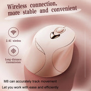 Mouse wireless Inphic M8P 2.4G USB Mute Charging Mouse ergonomico portatile per ufficio con display di alimentazione per ragazze