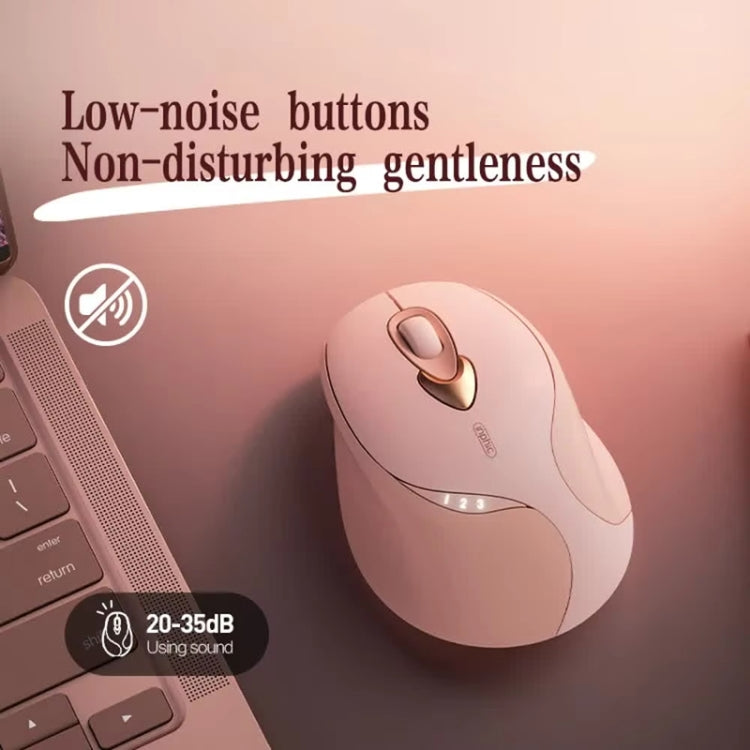 Mouse wireless Inphic M8P 2.4G USB Mute Charging Mouse ergonomico portatile per ufficio con display di alimentazione per ragazze