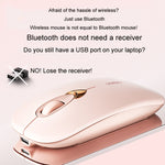 Mouse Bluetooth Inphic Q8 Gen 2 Wireless Silenzioso Ricarica Ufficio Business Ragazze Laptop Mouse