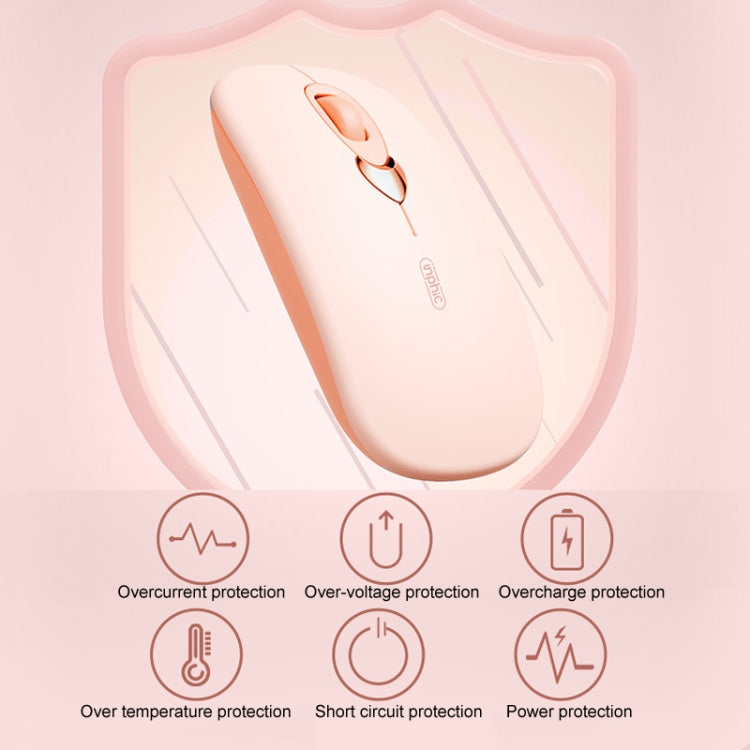 Mouse Bluetooth Inphic Q8 Gen 2 Wireless Silenzioso Ricarica Ufficio Business Ragazze Laptop Mouse