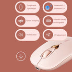 Mouse Bluetooth Inphic Q8 Gen 2 Wireless Silenzioso Ricarica Ufficio Business Ragazze Laptop Mouse