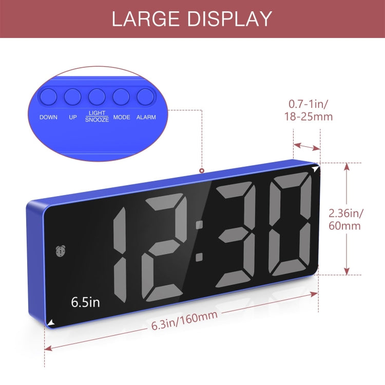 JX012 Orologio elettronico LED multifunzionale Batteria Plug-in Sveglia da comodino a doppio scopo