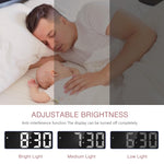 JX012 Orologio elettronico LED multifunzionale Batteria Plug-in Sveglia da comodino a doppio scopo