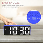 JX012 Orologio elettronico LED multifunzionale Batteria Plug-in Sveglia da comodino a doppio scopo