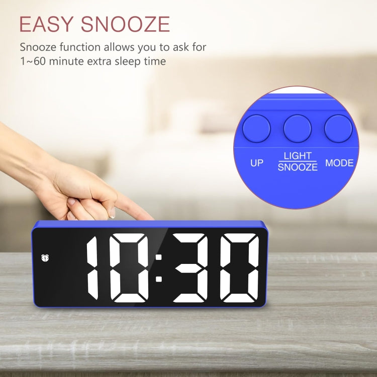 JX012 Orologio elettronico LED multifunzionale Batteria Plug-in Sveglia da comodino a doppio scopo