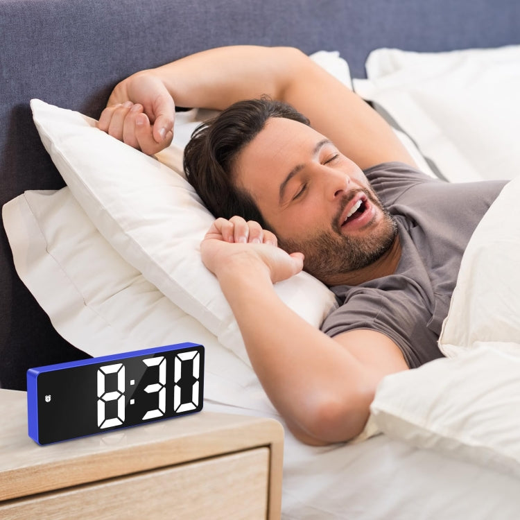 JX012 Orologio elettronico LED multifunzionale Batteria Plug-in Sveglia da comodino a doppio scopo