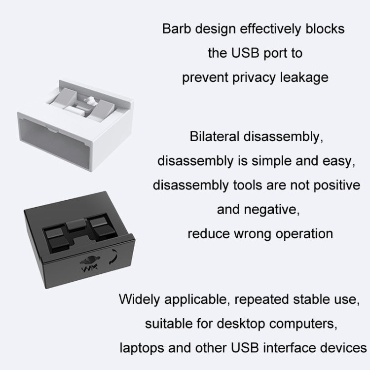 Blocco di tenuta USB 2.0/3.0 con tappo antipolvere rimovibile