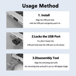 Blocco di tenuta USB 2.0/3.0 con tappo antipolvere rimovibile