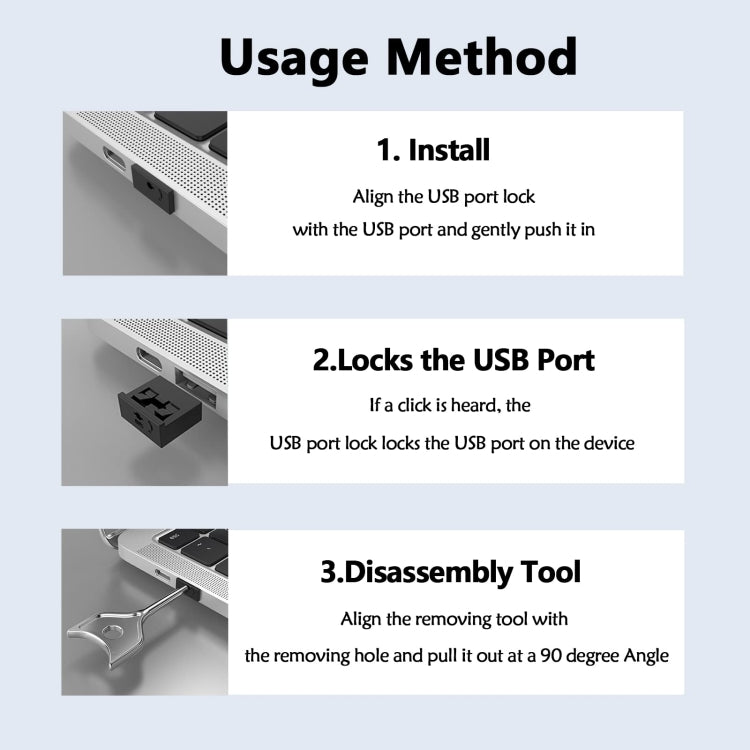 Blocco di tenuta USB 2.0/3.0 con tappo antipolvere rimovibile