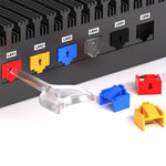Blocco antifurto porta RJ45 con tappo antipolvere rimovibile