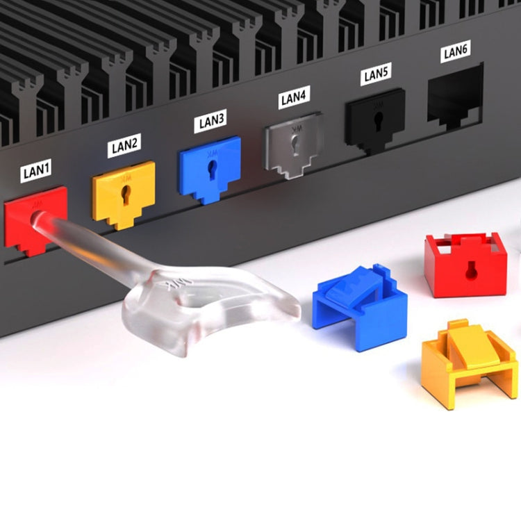 Blocco antifurto porta RJ45 con tappo antipolvere rimovibile