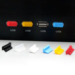 Set 10 coperture antipolvere porta USB 2.0 in silicone