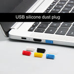 Set 10 coperture antipolvere porta USB 2.0 in silicone