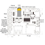 Modulo decodificatore MP3 Bluetooth con uscita preamplificatore