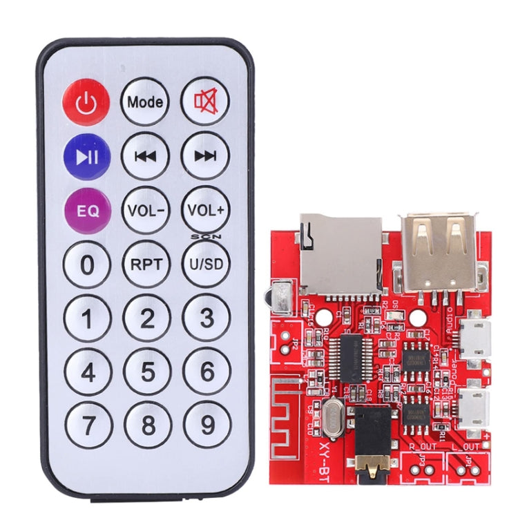Modulo di decodifica MP3 Bluetooth 4.1 Scheda ricevitore audio Scheda amplificatore altoparlante auto lossless Scheda circuito modificato, Bluetooth 4.1 MP3 Decoding Module (With RC Red)