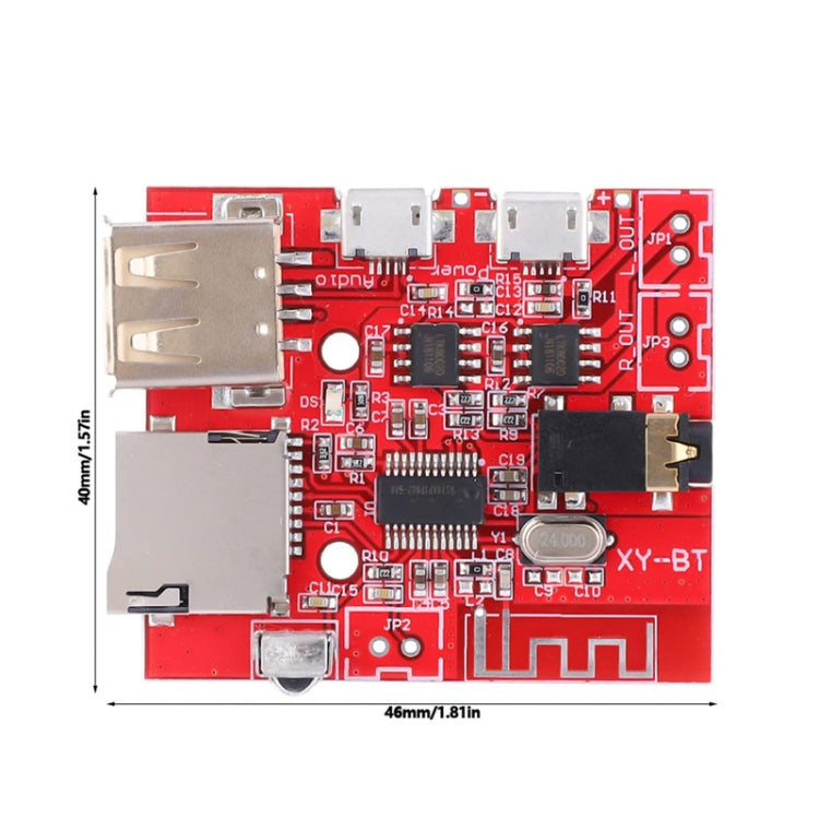 Modulo di decodifica MP3 Bluetooth 4.1 Scheda ricevitore audio Scheda amplificatore altoparlante auto lossless Scheda circuito modificato, Bluetooth 4.1 MP3 Decoding Module (With RC Red)