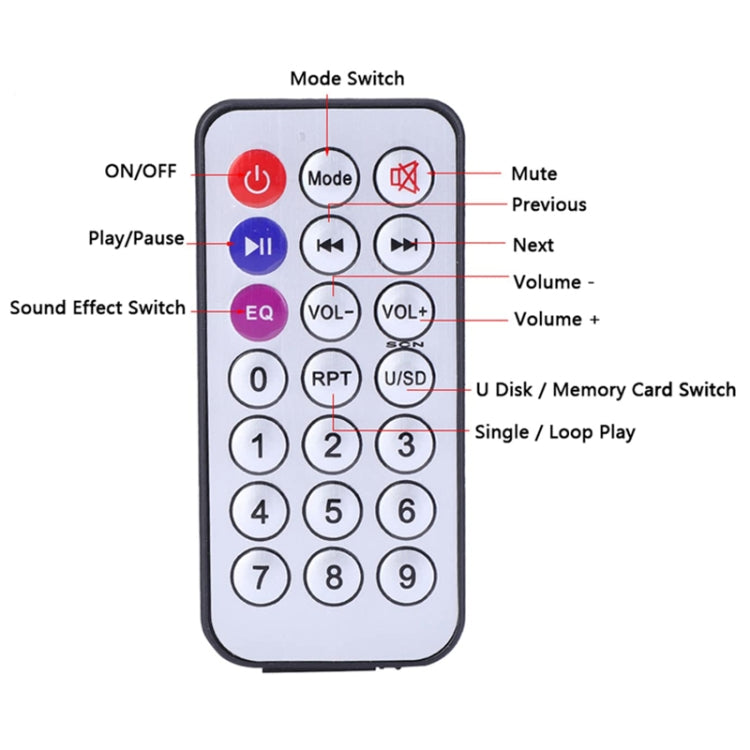 Modulo di decodifica MP3 Bluetooth 4.1 Scheda ricevitore audio Scheda amplificatore altoparlante auto lossless Scheda circuito modificato, Bluetooth 4.1 MP3 Decoding Module (With RC Red)