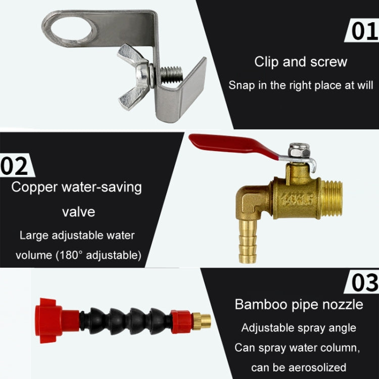 Smerigliatrice angolare Macchina per il taglio del marmo Dispositivo di riempimento/spruzzatura dell'acqua Raffreddamento Spolveratura Ugello di spruzzatura della polvere, 1 Snap Spout + Waterproof Tape, 1 Snap Aluminum Tube Spout-Longer, Bamboo Tube  ...