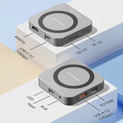 Blueendless HUB magnetico 8 in 1 con custodia M.2 NVMe/SATA SSD (HDMI+PD100W+USB-C/Type-C 3.2+USB-A 3.2+SD+TF+AUX), MC906
