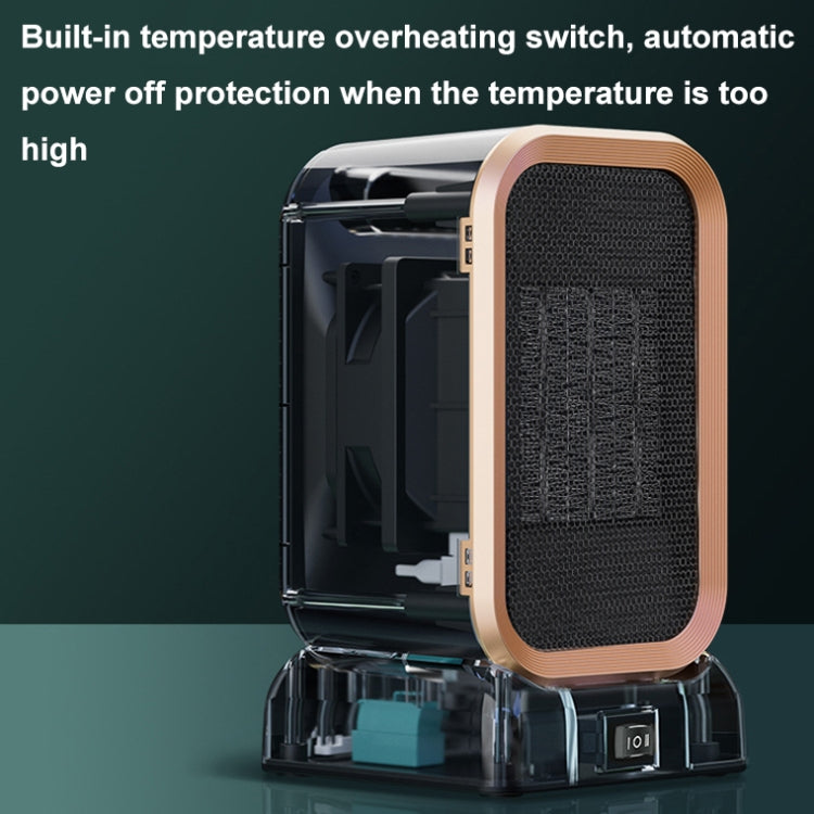 Riscaldatore domestico ad alta potenza da 1000 W, piccolo riscaldatore da tavolo in ceramica PTC, EU Plug, UK Plug, US Plug