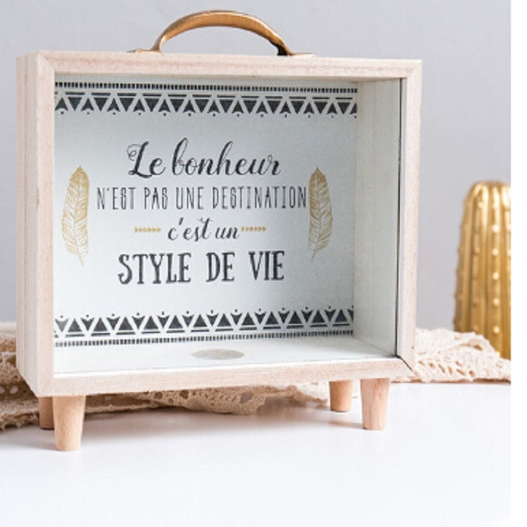 Scatola in legno per decorazione e stoccaggio 22x9x24 cm