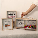 Scatola in legno per decorazione e stoccaggio 22x9x24 cm