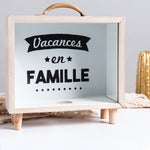 Scatola in legno per decorazione e stoccaggio 22x9x24 cm