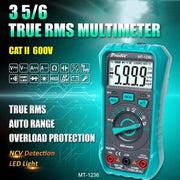 ProsKit MT-1236-C 3-5/6 True-RMS Digital Multimeter For ACA, ACV, DCA, DCV, Frequency, Cycle Duty, Diode Test
