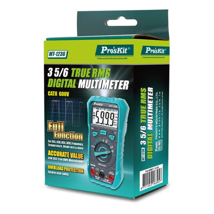 Multimetro digitale ProsKit MT-1236-C True RMS