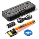 Set di saldatori con display digitale USB e carica a 5 velocità, temperatura regolabile, Standard Edition Gray, Standard Edition Orange, 3 Heads Orange, 3 Heads Gray