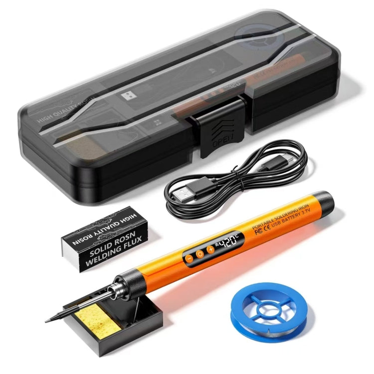Set di saldatori con display digitale USB e carica a 5 velocità, temperatura regolabile, Standard Edition Gray, Standard Edition Orange, 3 Heads Orange, 3 Heads Gray