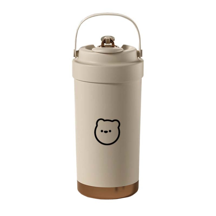 Tazza isolata in acciaio inossidabile 316, portatile, da portare con sé, doppia tazza da caffè con cannuccia, 500ml