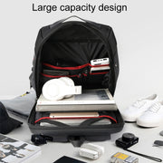 SKV B20453 Uomo Business Casual Multifunzionale Doppia Borsa a Tracolla Grande Capacità Zaino per Laptop