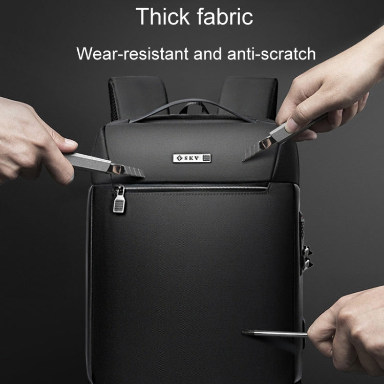 SKV B20453 Uomo Business Casual Multifunzionale Doppia Borsa a Tracolla Grande Capacità Zaino per Laptop