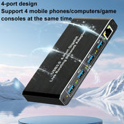 Adattatore di rete Gigabit USB3.0 a 4 porte, router Plug and Play, 4-Ports