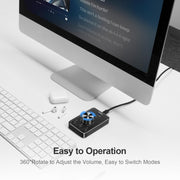 Vaydeer JP2011 USB Computer Volume Regolazione Controller Desktop Multimedia Rotary Button, JP2011