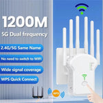 Ripetitore WiFi a doppia banda Urant U13 1200Mbps 2.4G/5G Amplificatore di segnale, US Plug White, EU Plug White, US Plug Black, EU Plug Black