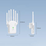 Ripetitore WiFi a doppia banda Urant U13 1200Mbps 2.4G/5G Amplificatore di segnale, US Plug White, EU Plug White, US Plug Black, EU Plug Black