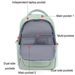 SKV B23874 Borsa per laptop casual a doppia spalla, grande capacità, resistente all'acqua, B23874