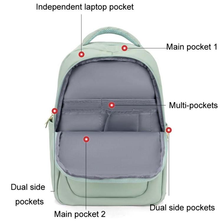 SKV B23874 Borsa per laptop casual a doppia spalla, grande capacità, resistente all'acqua, B23874