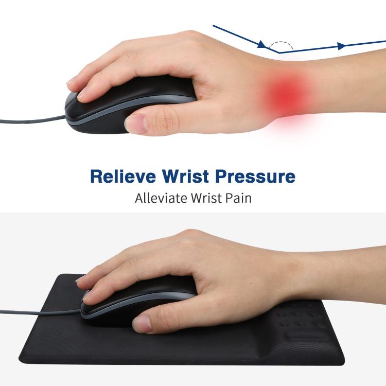 Tappetino per mouse traspirante con rimbalzo lento in memory foam rettangolare