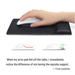 Tappetino per mouse traspirante con rimbalzo lento in memory foam rettangolare